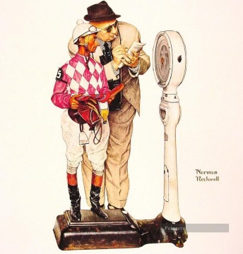 ノーマン・ロックウェル Painting - 1958年の体重測定 ノーマン・ロックウェル